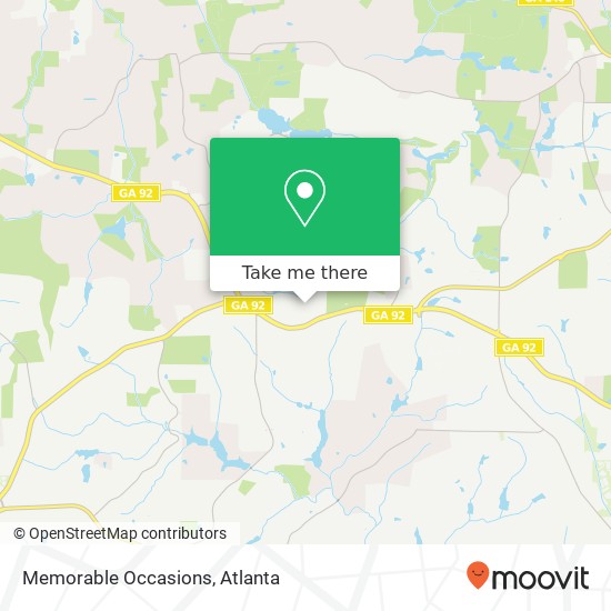 Memorable Occasions map