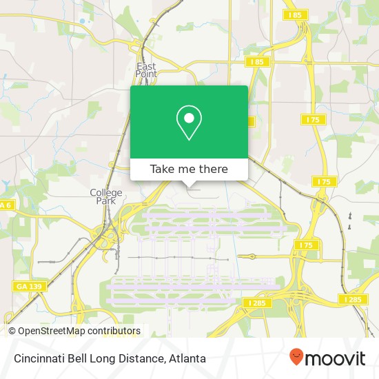 Cincinnati Bell Long Distance map