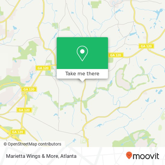 Mapa de Marietta Wings & More