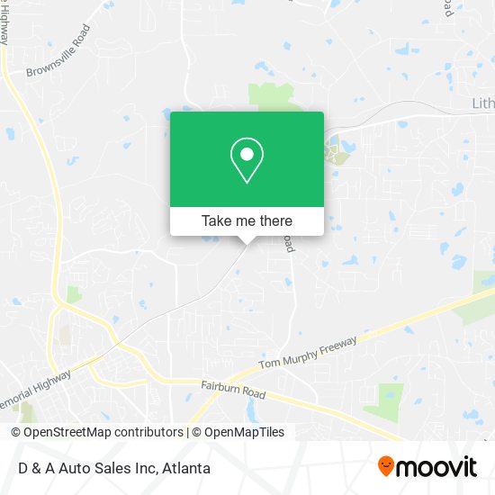 D & A Auto Sales Inc map