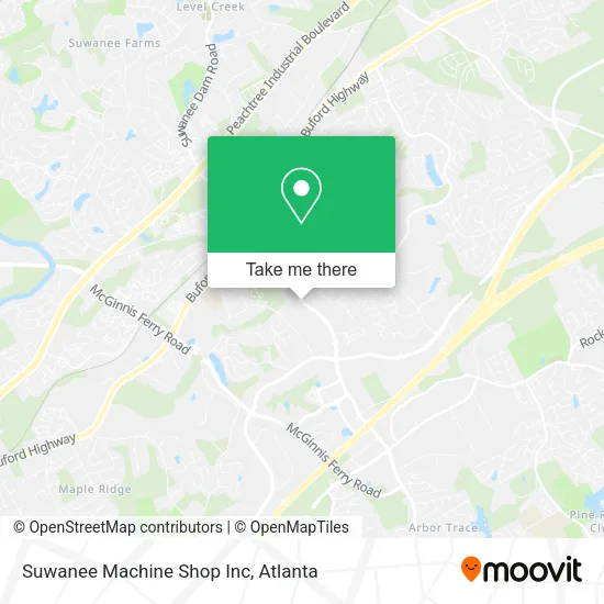 Mapa de Suwanee Machine Shop Inc
