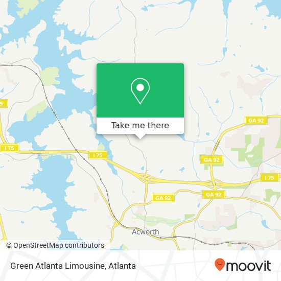 Green Atlanta Limousine map