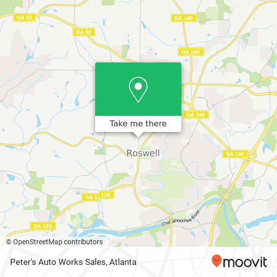 Peter's Auto Works Sales map