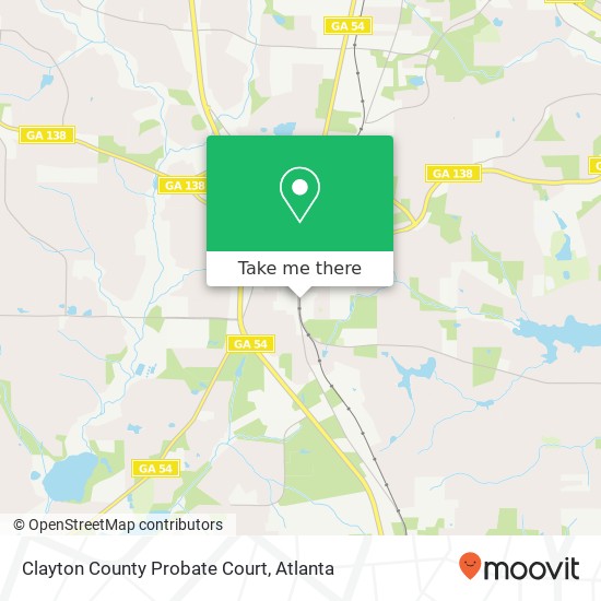 Mapa de Clayton County Probate Court