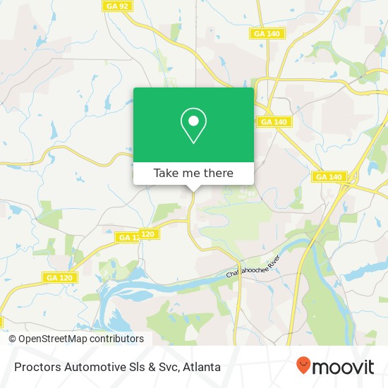 Proctors Automotive Sls & Svc map