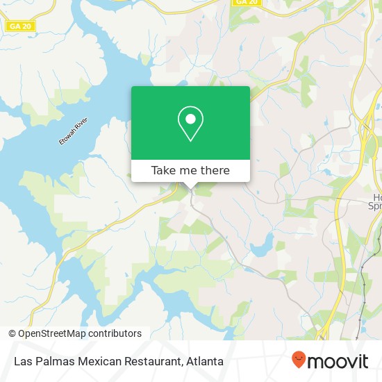 Mapa de Las Palmas Mexican Restaurant