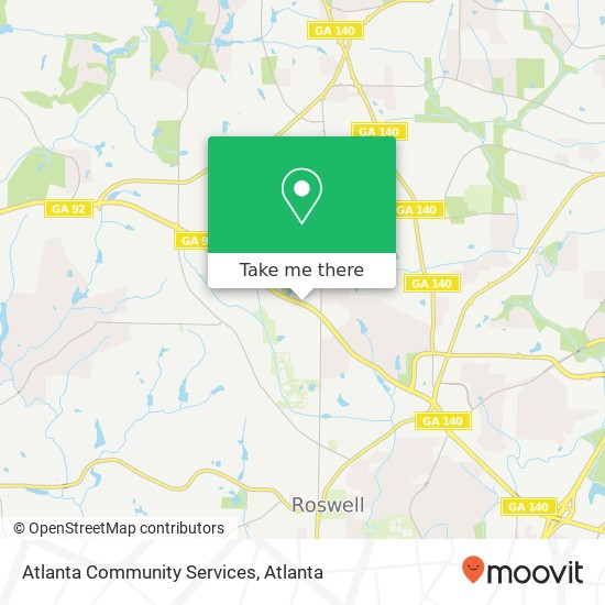 Atlanta Community Services map