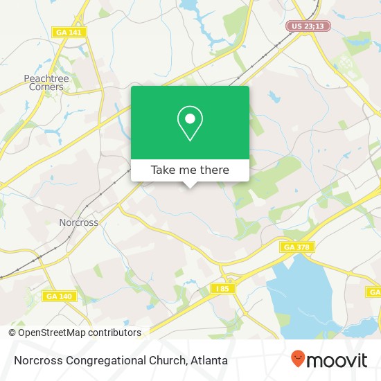 Norcross Congregational Church map