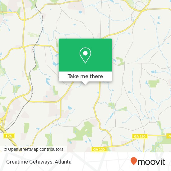 Greatime Getaways map