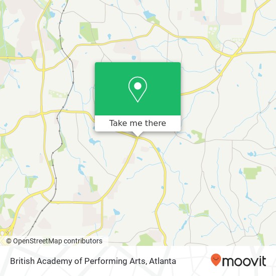 British Academy of Performing Arts map