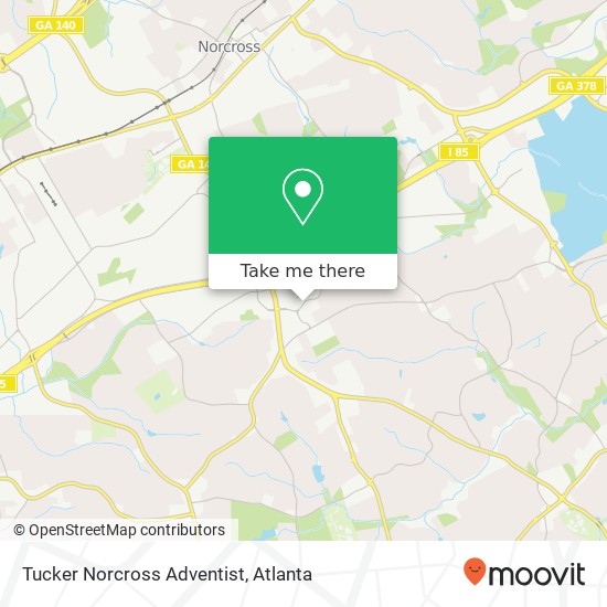 Mapa de Tucker Norcross Adventist