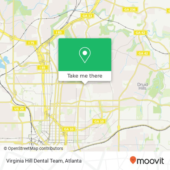 Virginia Hill Dental Team map