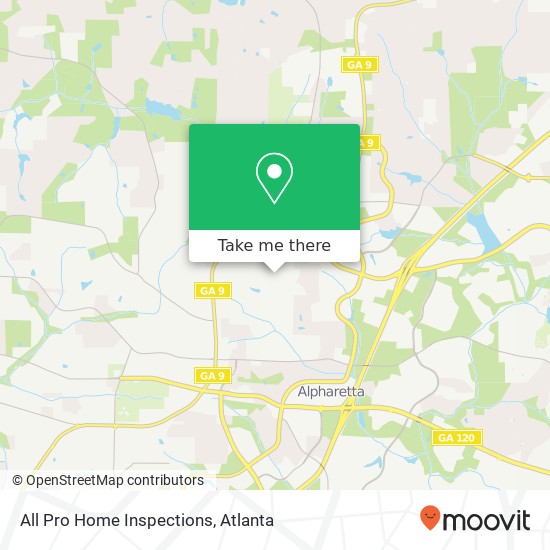 All Pro Home Inspections map