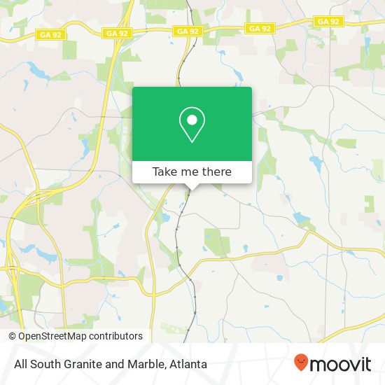 Mapa de All South Granite and Marble
