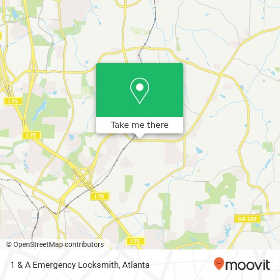 Mapa de 1 & A Emergency Locksmith