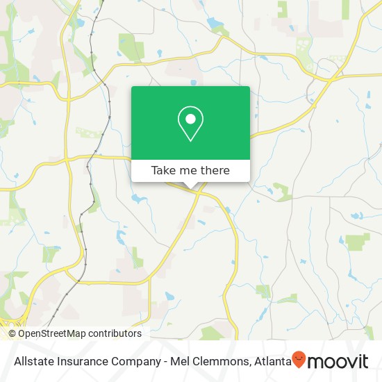 Allstate Insurance Company - Mel Clemmons map