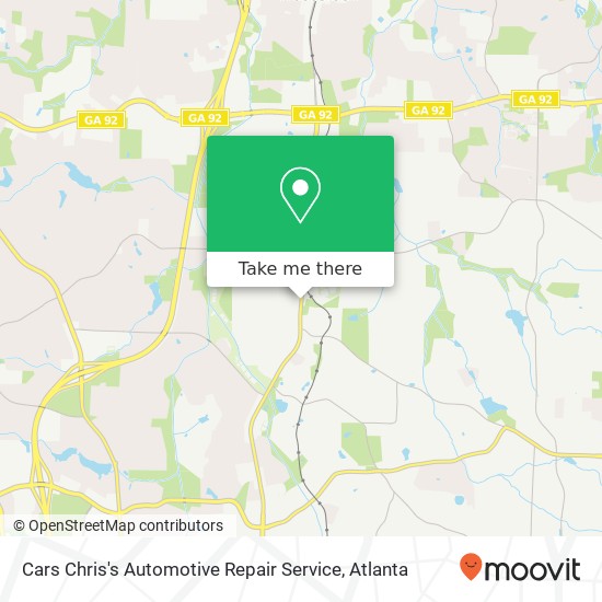 Mapa de Cars Chris's Automotive Repair Service