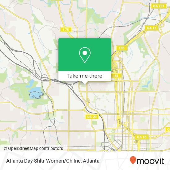 Mapa de Atlanta Day Shltr Women/Ch Inc