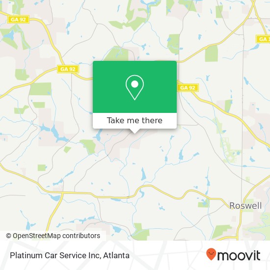 Platinum Car Service Inc map