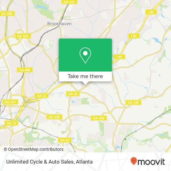 Unlimited Cycle & Auto Sales map