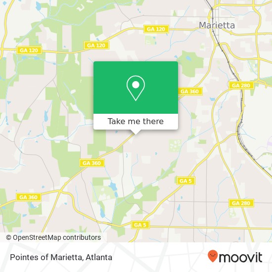 Mapa de Pointes of Marietta