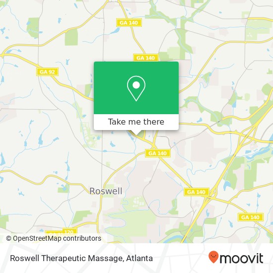 Mapa de Roswell Therapeutic Massage