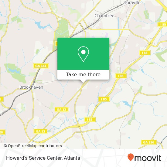 Howard's Service Center map