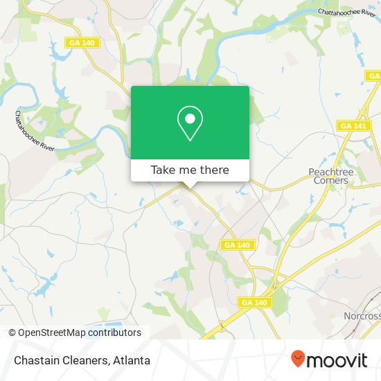 Chastain Cleaners map