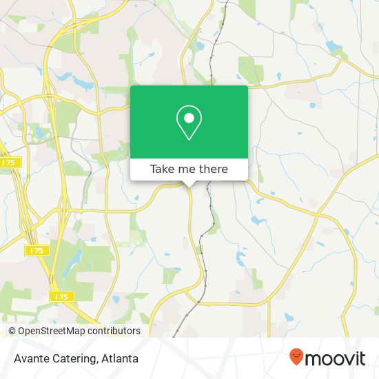 Avante Catering map