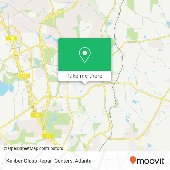 Kaliber Glass Repair Centers map