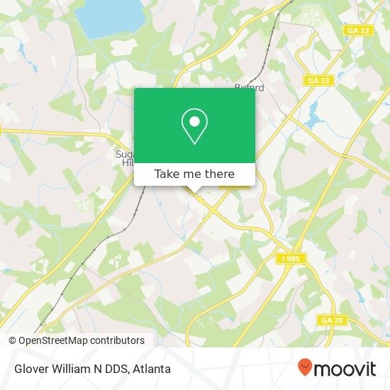 Glover William N DDS map