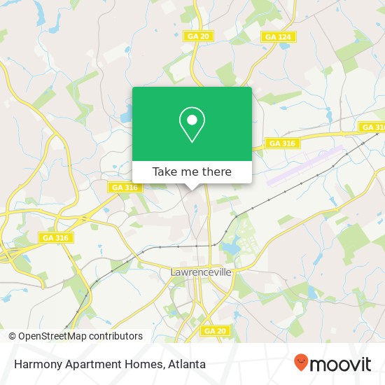 Mapa de Harmony Apartment Homes