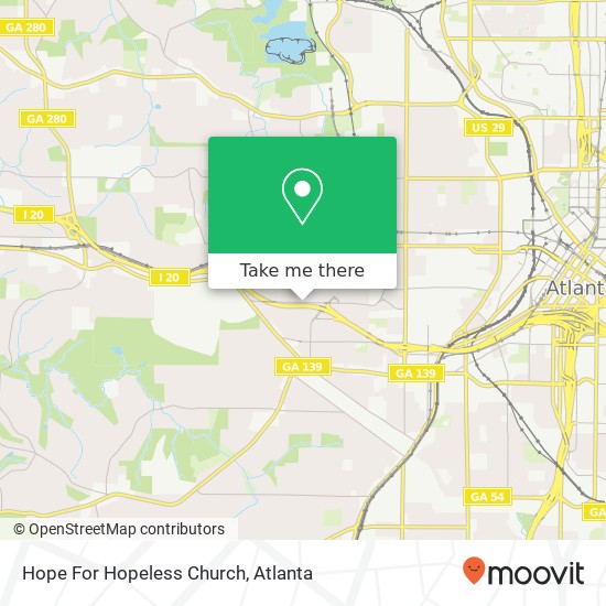 Mapa de Hope For Hopeless Church