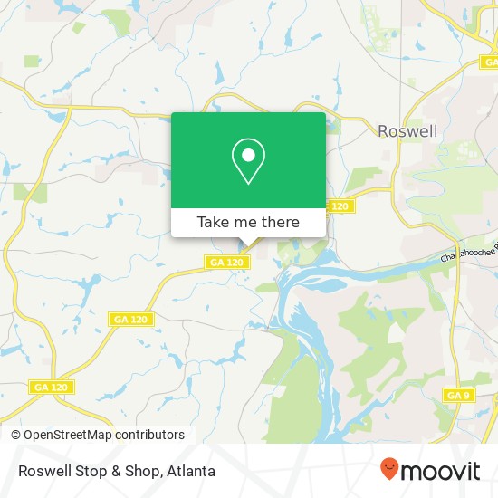 Mapa de Roswell Stop & Shop