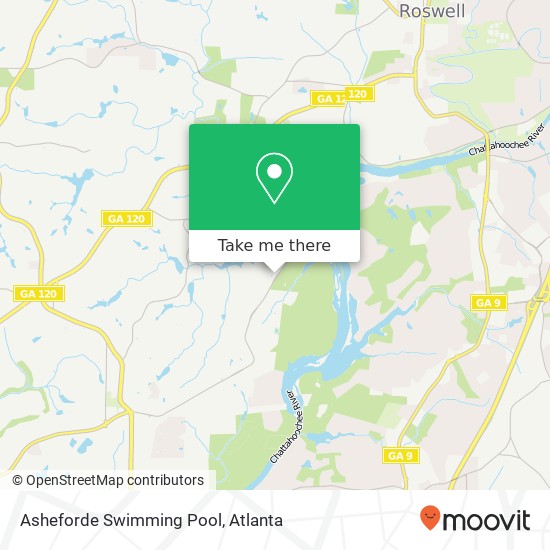 Asheforde Swimming Pool map