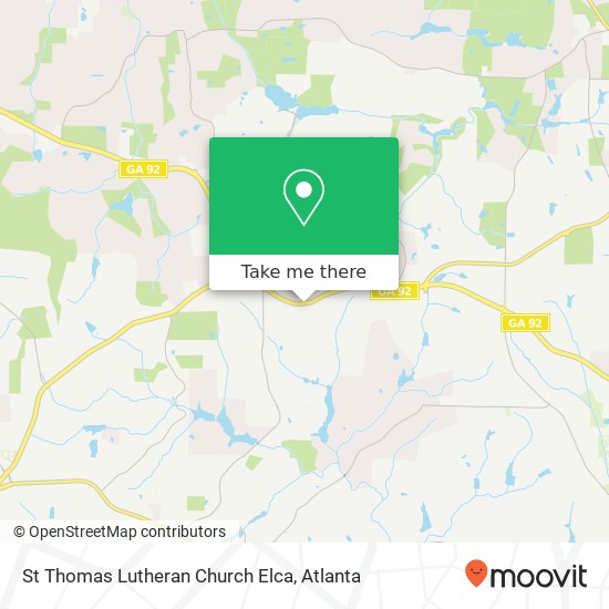 St Thomas Lutheran Church Elca map
