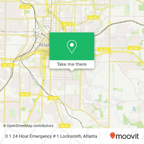 0 1 24 Hour Emergency # 1 Locksmith map