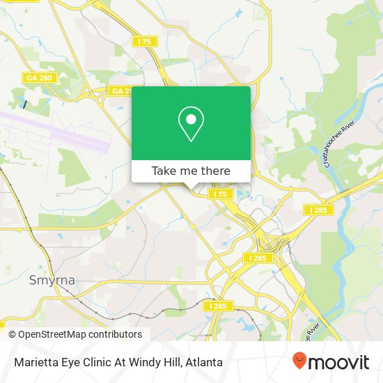 Marietta Eye Clinic At Windy Hill map