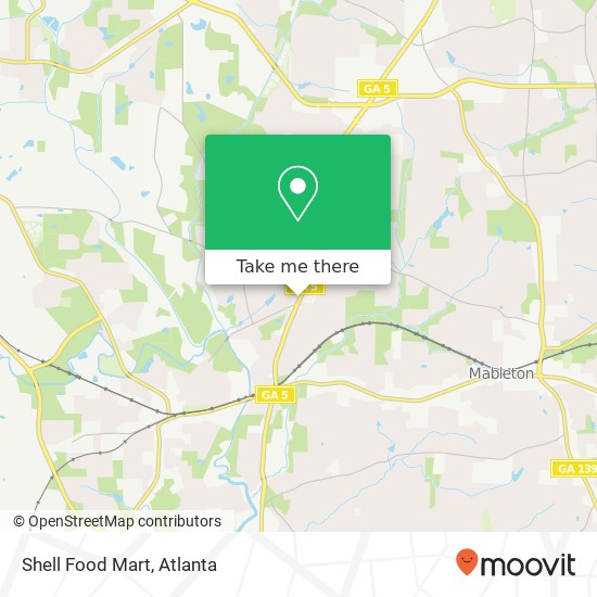 Shell Food Mart map