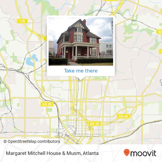 Margaret Mitchell House & Musm map