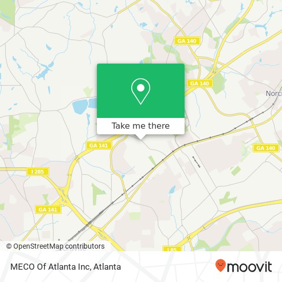 Mapa de MECO Of Atlanta Inc