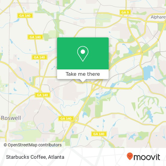 Mapa de Starbucks Coffee