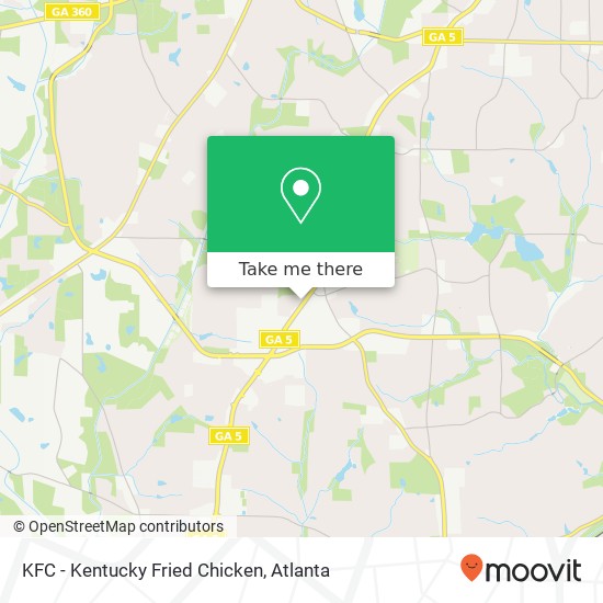 Mapa de KFC - Kentucky Fried Chicken