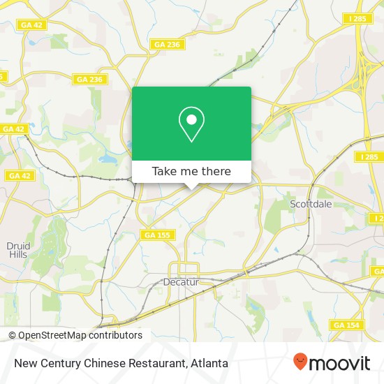 Mapa de New Century Chinese Restaurant