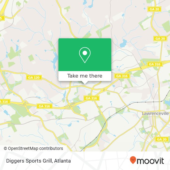 Mapa de Diggers Sports Grill