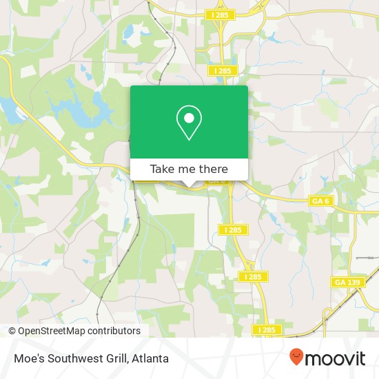 Mapa de Moe's Southwest Grill