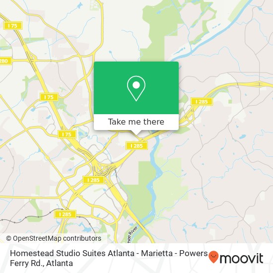 Homestead Studio Suites Atlanta - Marietta - Powers Ferry Rd. map