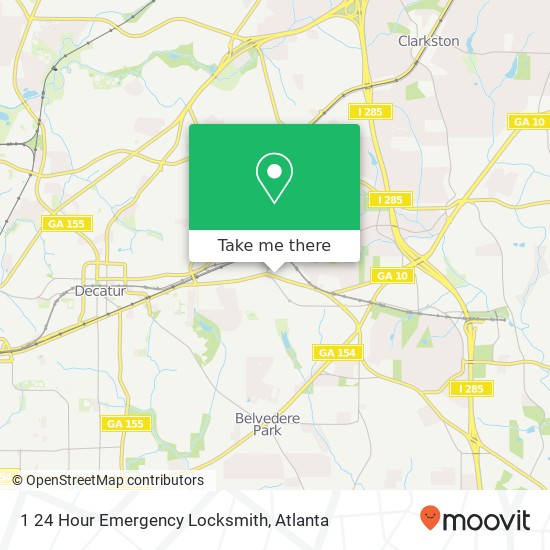 Mapa de 1 24 Hour Emergency Locksmith