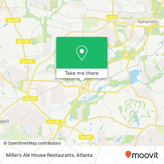 Mapa de Miller's Ale House Restaurants