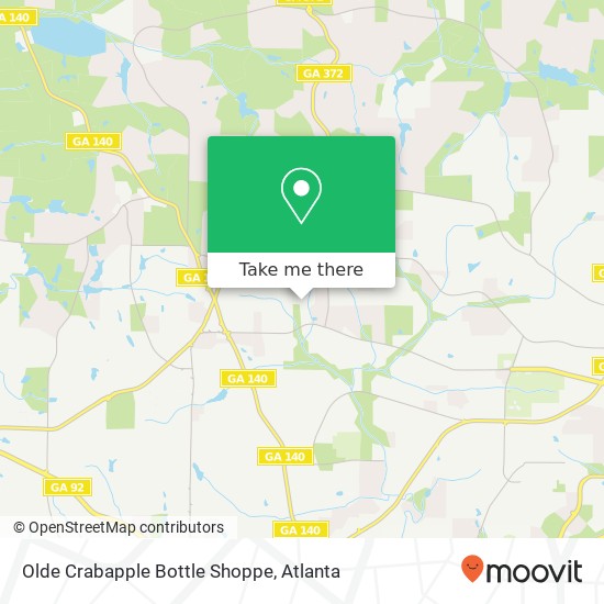 Mapa de Olde Crabapple Bottle Shoppe